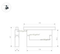 Светильник MAG-ORIENT-LASER-FOLD-S195-6W Day4000 (WH, 30 deg, 48V) (Arlight, IP20 Металл, 3 года)