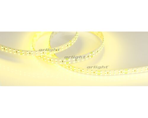 Лента RT 2-5000 24V Yellow 2x2 (3528, 1200 LED, LUX) (arlight, 19.2 Вт/м, IP20)