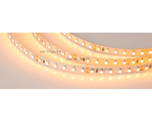 Лента RT 2-5000 24V Yellow 2x (3528, 600 LED, LUX) (arlight, 9.6 Вт/м, IP20)