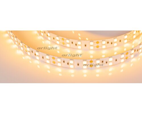 Лента RT 2-5000 24V Yellow 2x2 (5060, 600 LED, LUX) (arlight, 28.8 Вт/м, IP20)