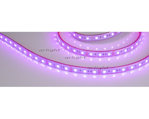 Лента RTW 2-5000P 12V RGB 2x (5060, 300 LED, LUX) (arlight, 14.4 Вт/м, IP66)