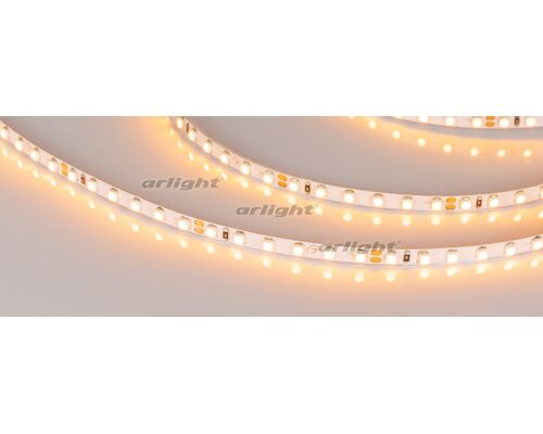 Лента RT 2-5000 24V Yellow 5mm 2x (3528, 600 LED, LUX) (arlight, 9.6 Вт/м, IP20)