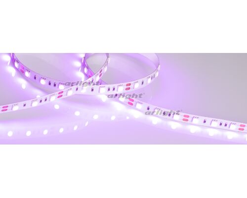 Лента RT 2-5000 12V Pink 2X (5060, 300 LED, LUX) (arlight, 14.4 Вт/м, IP20)