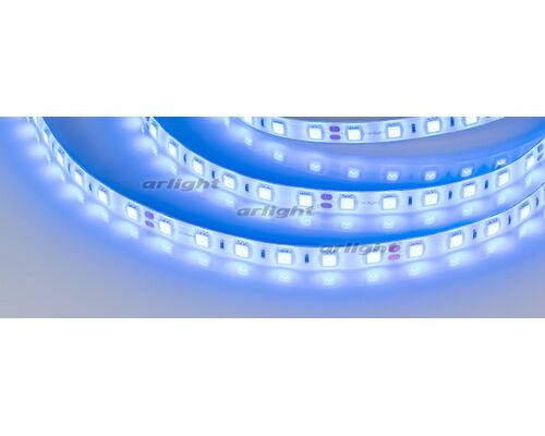 Лента RTW 2-5000SE 24V Blue 2x (5060, 300 LED, LUX) (arlight, 14.4 Вт/м, IP65)