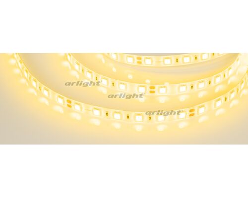 Лента RTW 2-5000SE 24V Yellow 2x (5060, 300 LED, LUX) (arlight, 14.4 Вт/м, IP65)