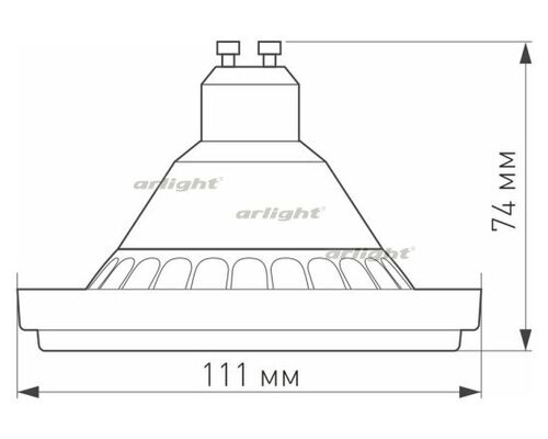 Лампа AR111-UNIT-GU10-15W-DIM Day4000 (WH, 24 deg, 230V) (Arlight, Металл)