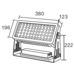 Светодиодный светильник лучевой 200W 220V IP65 на светодиодах CREE RGB DMX